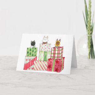 Cartes Pour Fêtes Annuelles Piles de cadeaux de Noël