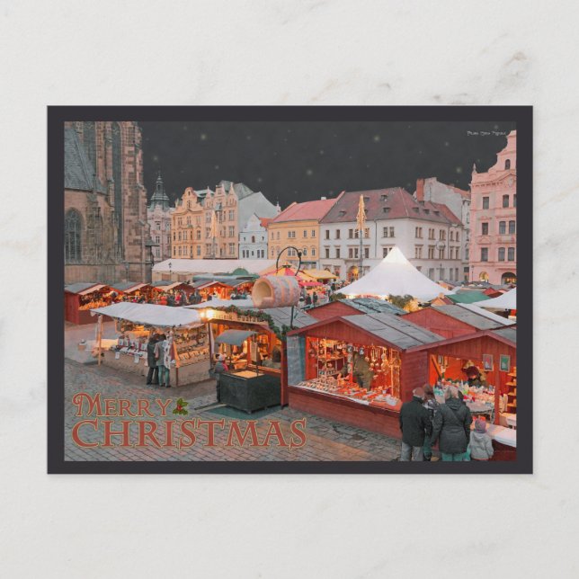 Cartes Pour Fêtes Annuelles Pilsen - Lumières du marché de Noël (Devant)