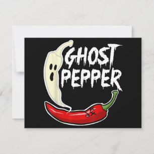 Cartes Pour Fêtes Annuelles Piment Ghost Drôle Épicé Chaud Halloween Piment Fa