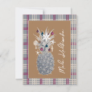Cartes Pour Fêtes Annuelles Pin de l'île givrée, prune de sucre