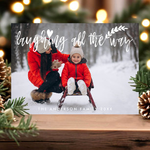 Cartes Pour Fêtes Annuelles Pinceau de Noël à rire tout le long Photo