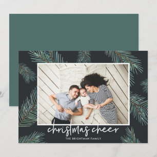 Cartes Pour Fêtes Annuelles Pine Boughs Christmas Cheer Photo