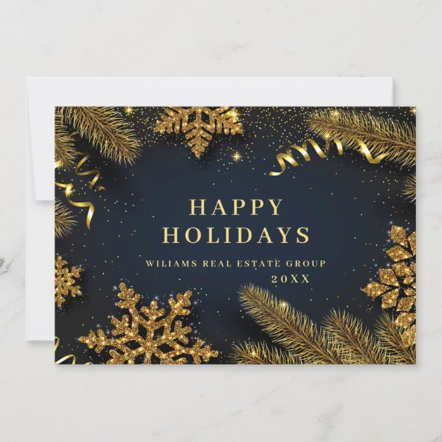 Cartes Pour Fêtes Annuelles Pine de Noël cônes Entreprise Salutation rustique (Devant)