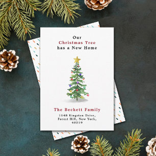 Cartes Pour Fêtes Annuelles Pine d'eau sapin de Noël Nouveau foyer