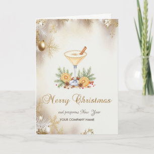 Cartes Pour Fêtes Annuelles Pine Tree Branches Orange Boisson Snowflakes Holid