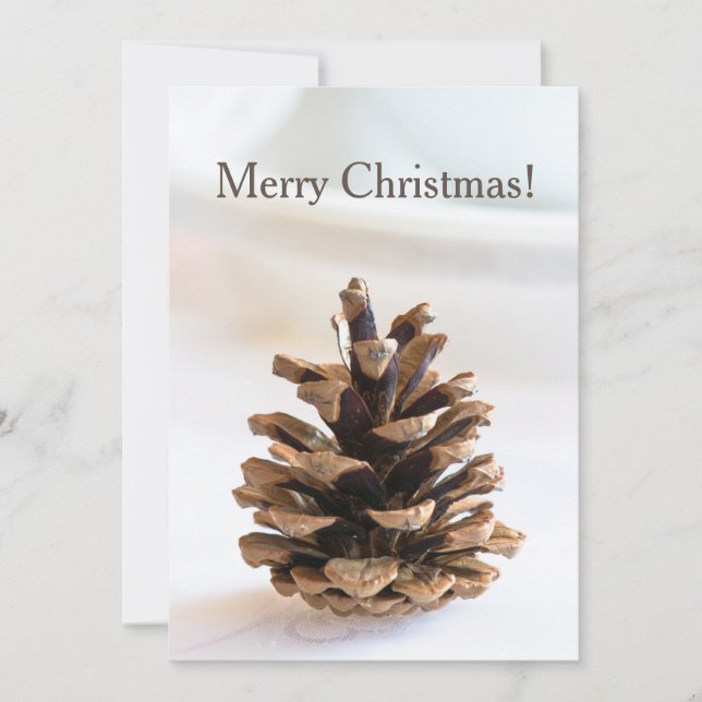 Cartes Pour Fêtes Annuelles Pinecone (Devant)