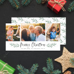 Cartes Pour Fêtes Annuelles Pineneedle Joyeux Noël Moderne 3 Photo Collage<br><div class="desc">Envoyez vos voeux de vacances sur tendance avec cette carte photo de Noël élégante. Doté de feuilles d'aiguille de pin peint d'origine,  d'un script de brosse moderne fantaisiste,  et d'un collage photo de 3. Le dos est accompagné d'un motif assorti pour une touche spéciale supplémentaire.</div>