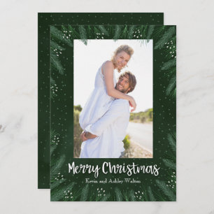 Cartes Pour Fêtes Annuelles Pines Branches de Noël Photo