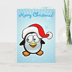 Cartes Pour Fêtes Annuelles Pingouin bébé personnalisable avec Casquette du Pè