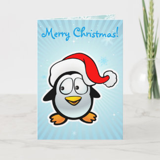Cartes Pour Fêtes Annuelles Pingouin bébé personnalisable avec Casquette du Pè