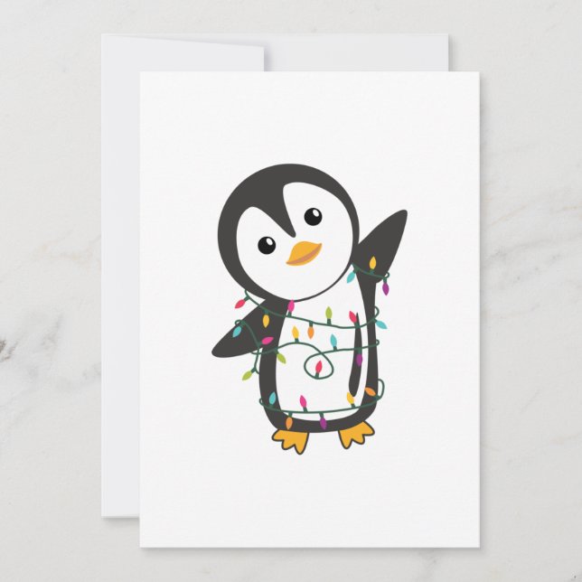 Cartes Pour Fêtes Annuelles Pingouin Christmas Snow Winter Animals Pingouins (Devant)