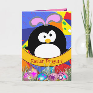 Cartes Pour Fêtes Annuelles Pingouin de Pâques
