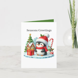 Cartes Pour Fêtes Annuelles Pingouin Festive Joyeux Noël