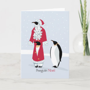 Cartes Pour Fêtes Annuelles Pingouin Noel