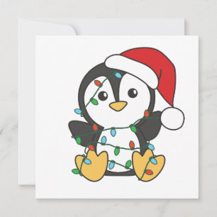 Cartes Pour Fêtes Annuelles Pingouin Noël Animaux d'hiver Pingouines de vacanc