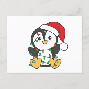 Cartes Pour Fêtes Annuelles Pingouin Noël Animaux d'hiver Pingouines de vacanc