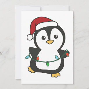 Cartes Pour Fêtes Annuelles Pingouin Noël Animaux d'hiver Pingouines de vacanc
