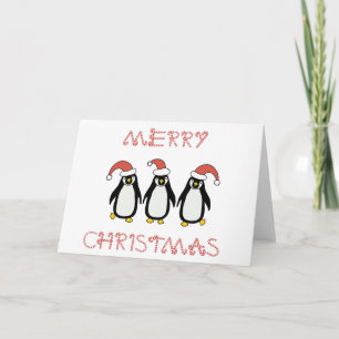 Cartes Pour Fêtes Annuelles Pingouins de Joyeux Noël