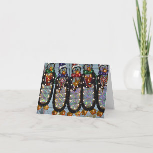 Cartes Pour Fêtes Annuelles Pingouins de Noël