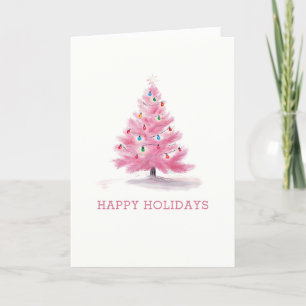 Cartes Pour Fêtes Annuelles Pink Christmas Tree Fun Décontracté
