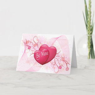 Cartes Pour Fêtes Annuelles Pink Hearts Be Mine Valentine Card