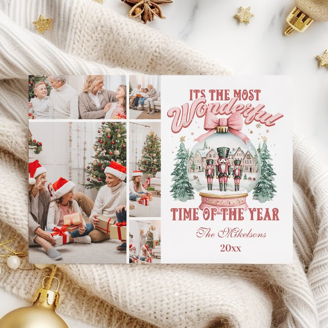 Cartes Pour Fêtes Annuelles Pink Nutcracker Noël 5 Photo Wonderland Gl (Créateur téléchargé)