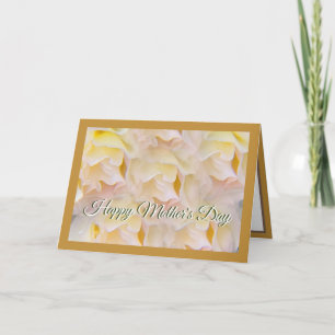 Cartes Pour Fêtes Annuelles Pink Rose Cluster Golden Mothers Day Card
