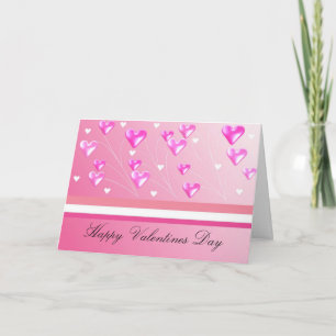 Cartes Pour Fêtes Annuelles Pink Valentine Hearts