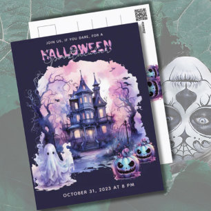 Cartes Pour Fêtes Annuelles Pink violet Halloween Spooktacular Party