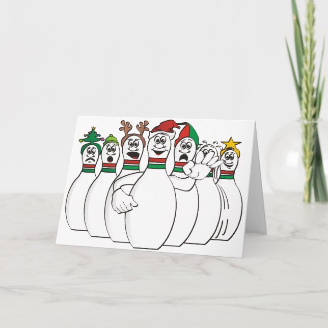 Cartes Pour Fêtes Annuelles Pins de bol de Noël (Devant)