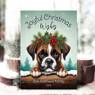 Cartes Pour Fêtes Annuelles Pins de forêt rustique Peebox Joyeux Noël