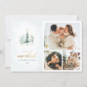 Cartes Pour Fêtes Annuelles Pins espagnols 3 Photo Collage Feliz Navidad