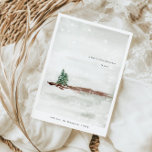 Cartes Pour Fêtes Annuelles Pins neigeux minimes<br><div class="desc">Présentant notre carte de vacances minimaliste, la façon idéale d'envoyer des voeux chauds à vos proches cette saison de vacances. Cette carte présente un paysage d'aquarelle serein de deux pins dans un paysage hivernal enneigé, capturant parfaitement l'esprit paisible et tranquille de la saison. Le design minimaliste est complété par de...</div>