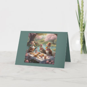 Cartes Pour Fêtes Annuelles Pique-nique d'anniversaire de canards fantaisistes