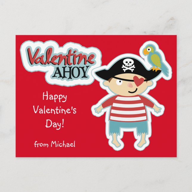 Cartes Pour Fêtes Annuelles Pirate Ahoy (Devant)