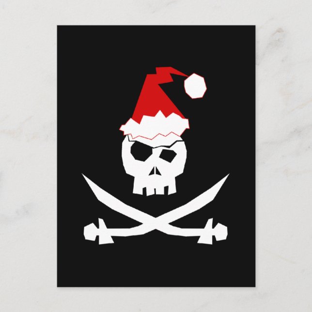 Cartes Pour Fêtes Annuelles Pirate Père Noël (Devant)