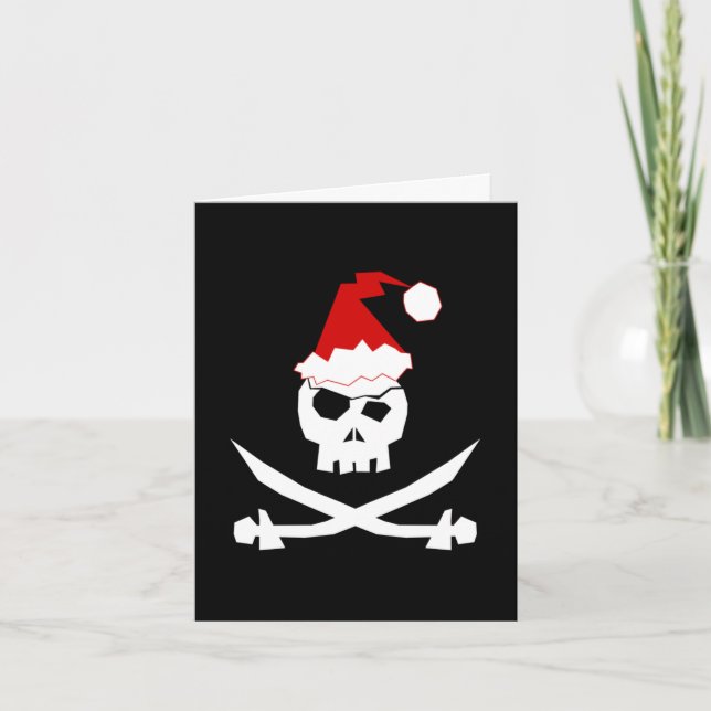 Cartes Pour Fêtes Annuelles Pirate Père Noël (Devant)