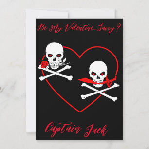 Cartes Pour Fêtes Annuelles Pirate Saint-Valentin Jolly Roger