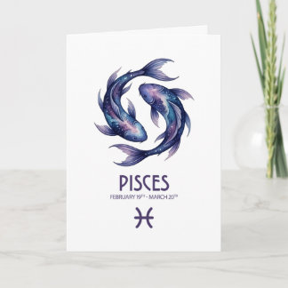 Cartes Pour Fêtes Annuelles Pisces Birthday Card