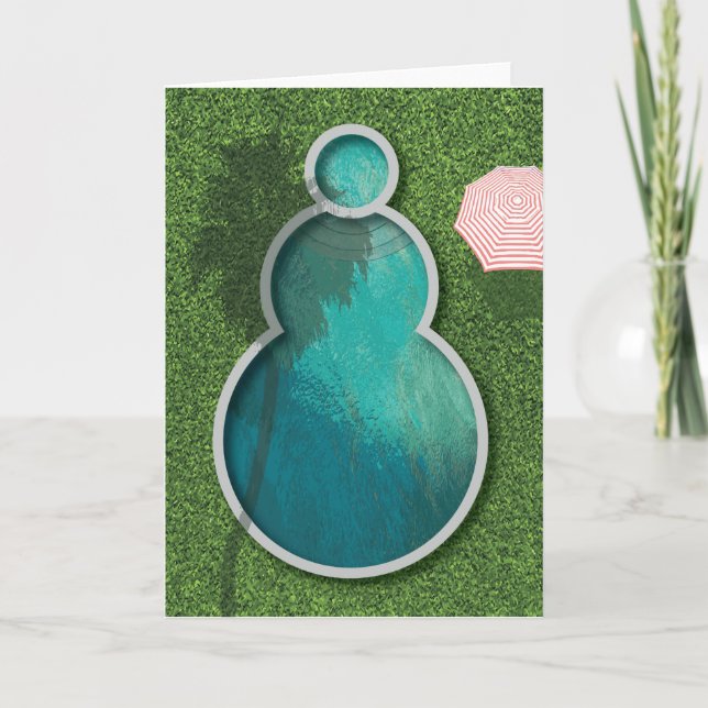 Cartes Pour Fêtes Annuelles Piscine de Palm Springs (Devant)