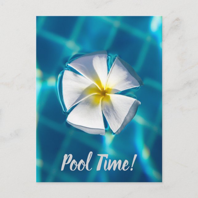 Cartes Pour Fêtes Annuelles Piscine Eau mousseuse avec cadeau de fleurs (Devant)