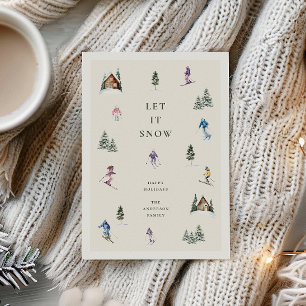CARTES POUR FÊTES ANNUELLES PISTES D'HIVER