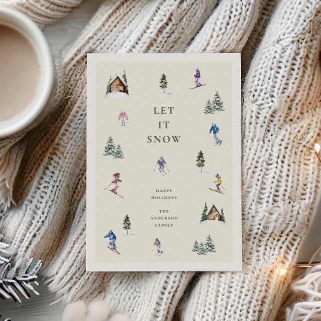 CARTES POUR FÊTES ANNUELLES PISTES D'HIVER (Créateur téléchargé)