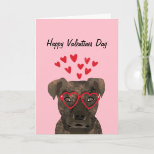 Cartes Pour Fêtes Annuelles Pitbull Brindle Valentines Love Card