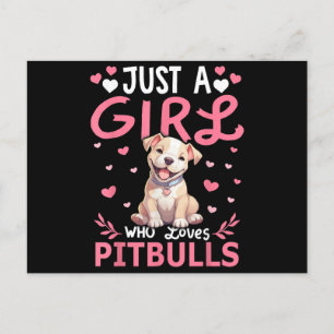 Cartes Pour Fêtes Annuelles Pitbull Chien Filles Femmes Juste Une Fille Qui Ai