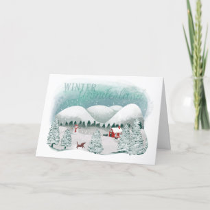 Cartes Pour Fêtes Annuelles Pittoresque Winter Wonderland
