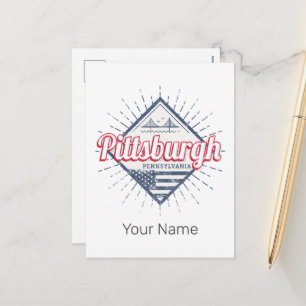 Cartes Pour Fêtes Annuelles Pittsburgh City États-Unis Pennsylvanie USA