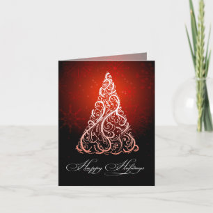 Cartes Pour Fêtes Annuelles Pix-Dezines Arbre de Noël Flèches/rouge rubis