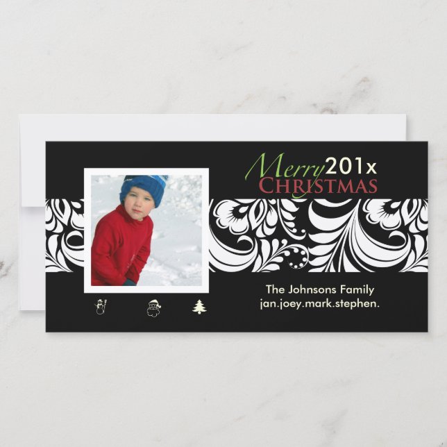 Cartes Pour Fêtes Annuelles PixDezines Bellissimo Damask, christmas