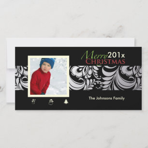 Cartes Pour Fêtes Annuelles PixDezines Bellissimo Damask, Noël